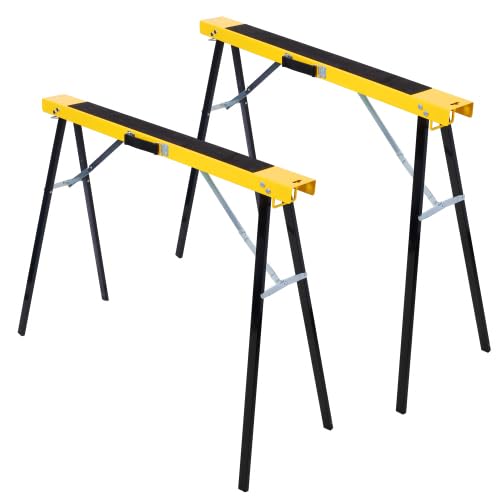 2-Pack Adjustable Folding Saw Horses 660lbs Metal C82958