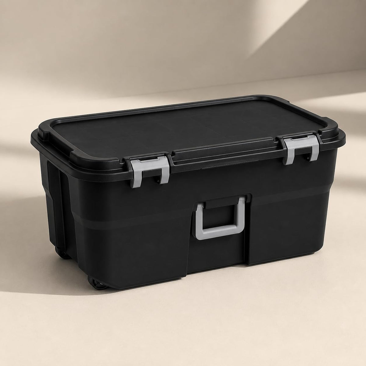 22 Gallon Wheeled Black Storage Trunk N746