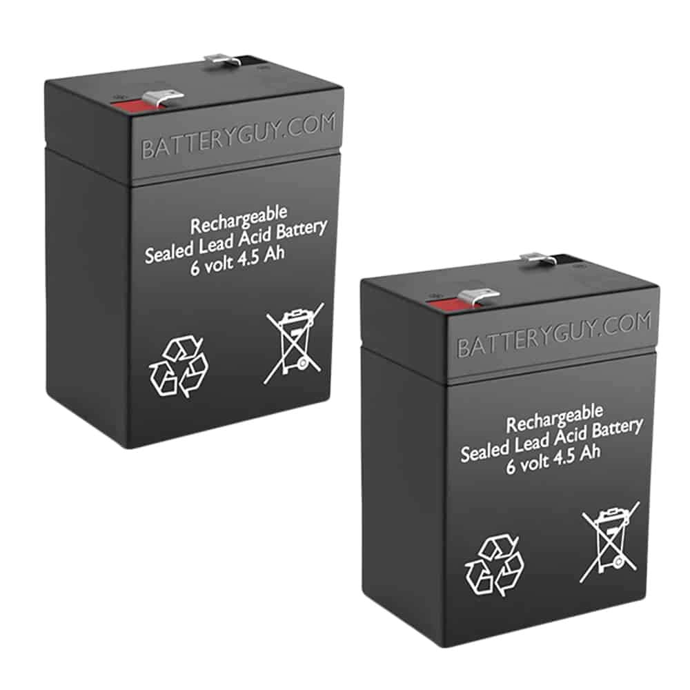 6V 4.5Ah SLA Rechargeable Batteries Qty of 2 N424386