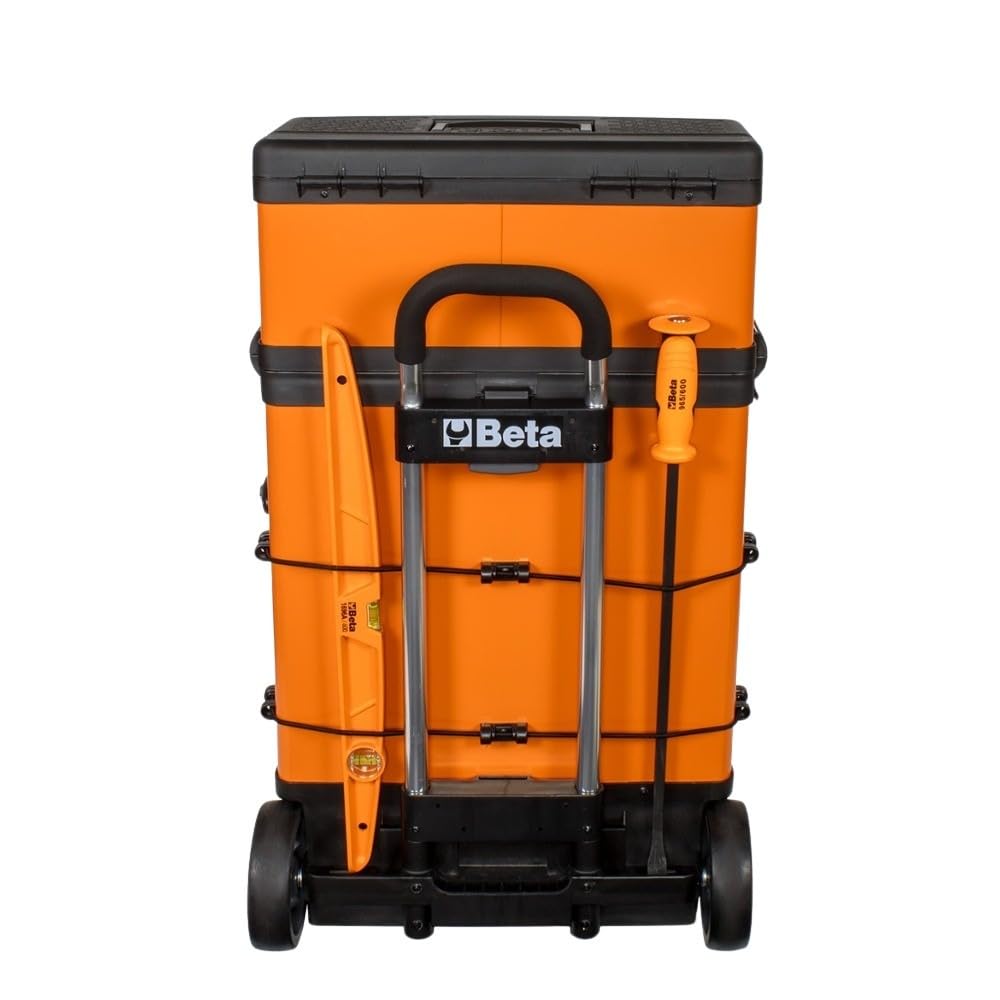 Orange Two-Module Rolling Metal Tool Chest P27322