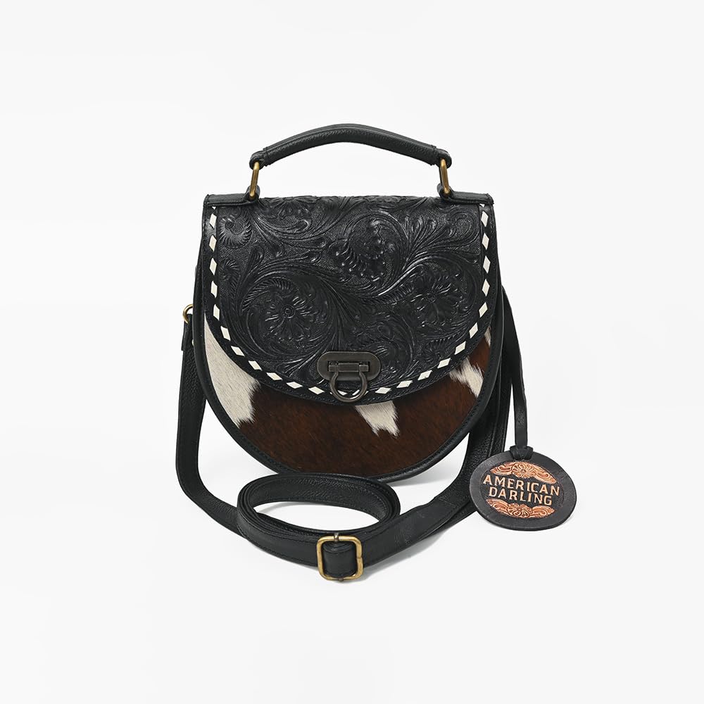 Genuine Leather Hair-On Cowhide Mini Crossbody Q9080