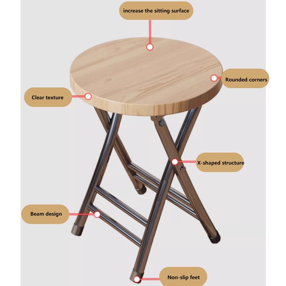 18 Inch Black Folding Stool 330 Lbs Capacity P253