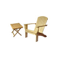Unfinished Solid Cedar Adirondack Chair with Folding Table U759