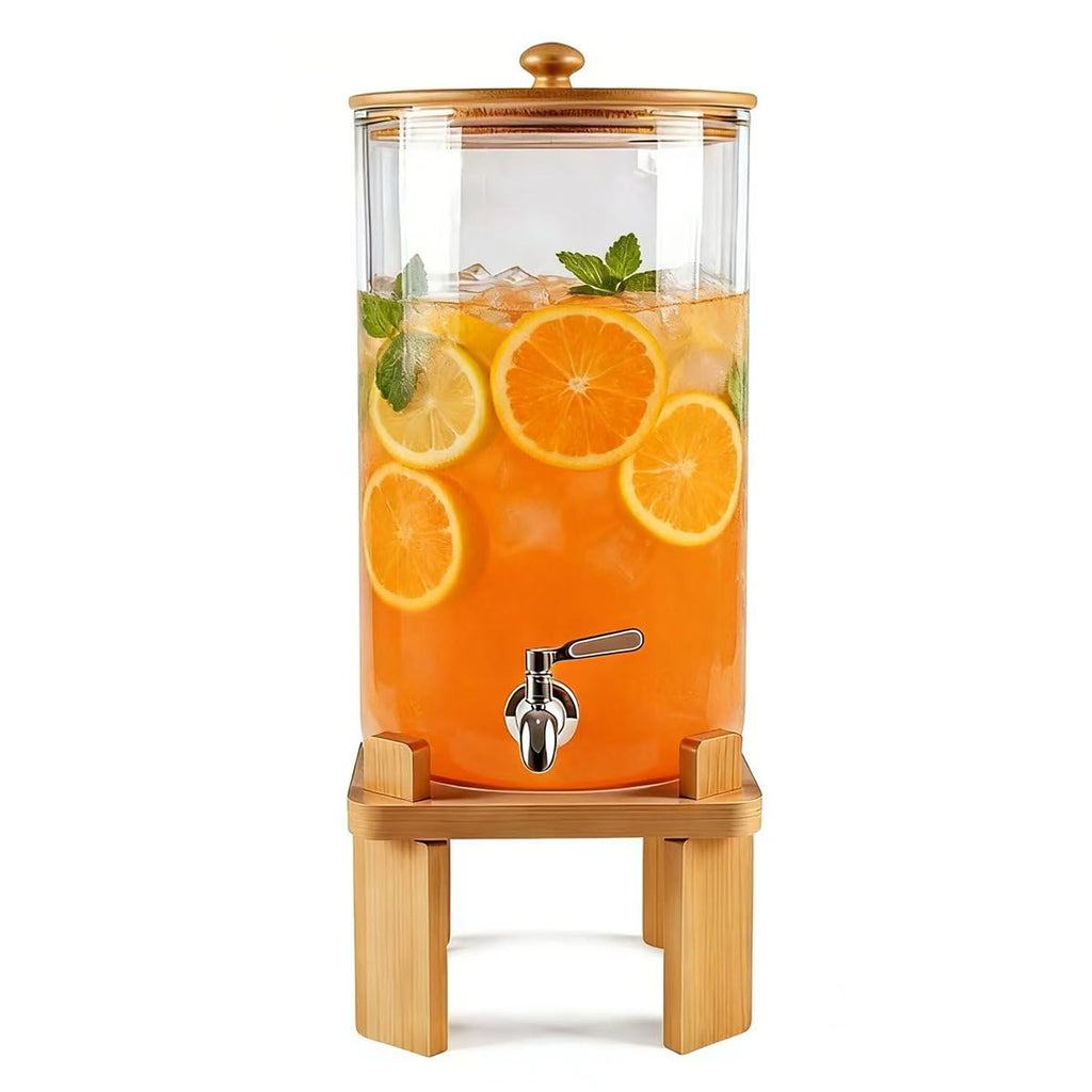 2.3 Gallon Glass Beverage Dispenser with Spigot V7890