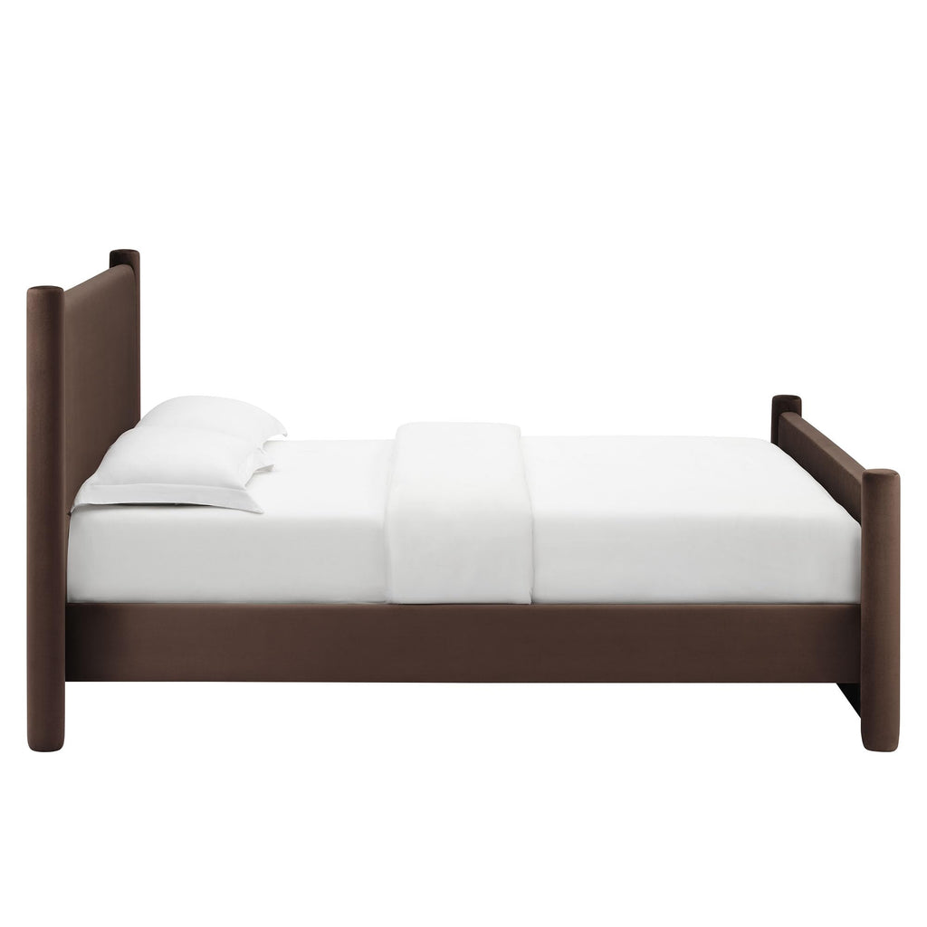 King Size Upholstered Platform Bed Frame with Headboard and Footboard Z5708