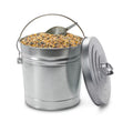6 Gallon Galvanized Steel Round Trash Can with Locking Lid W231