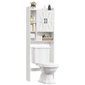 Over The Toilet Storage Cabinet with 4 Open Shelves and Adjustable Shelf, White W9637