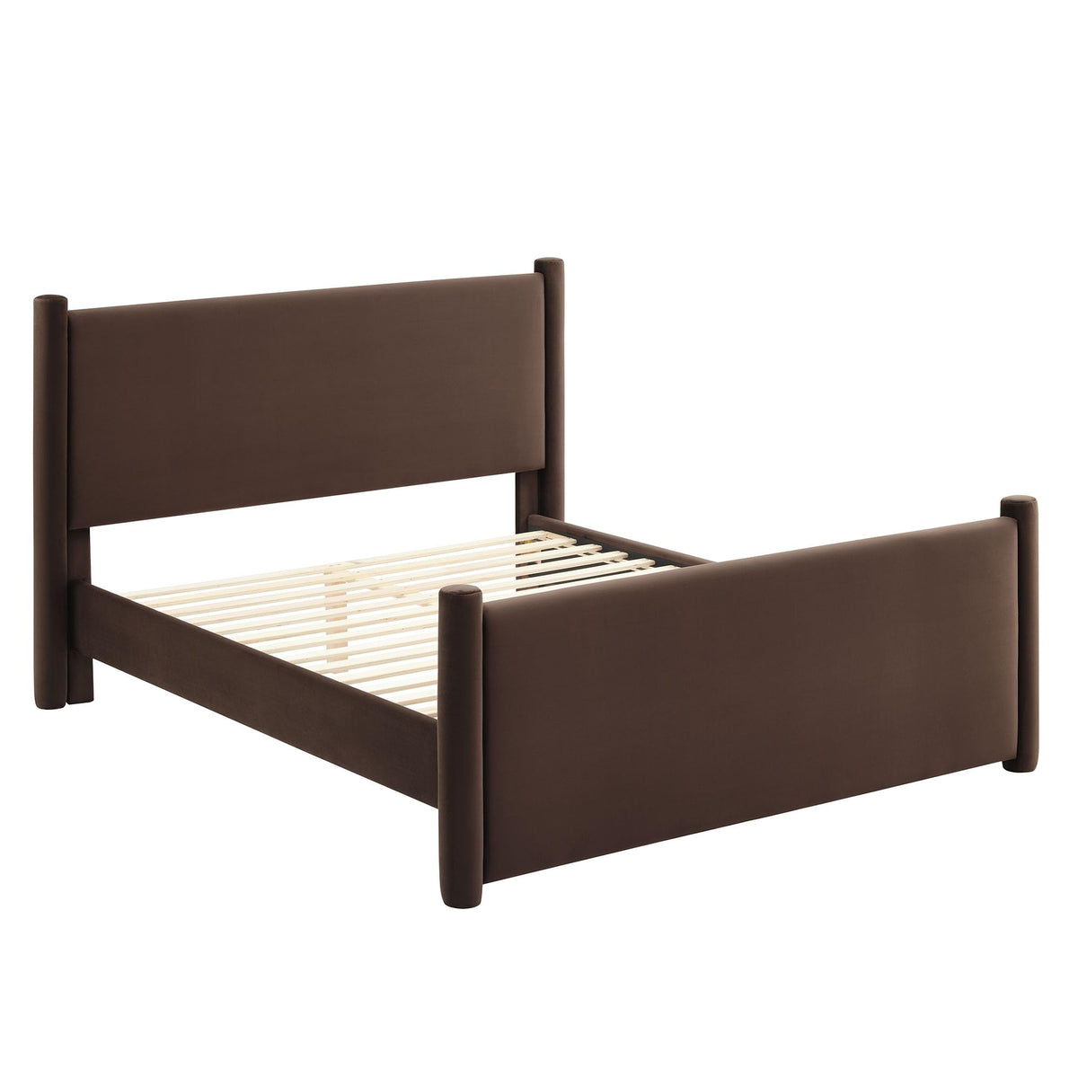 King Size Upholstered Platform Bed Frame with Headboard and Footboard Z5708