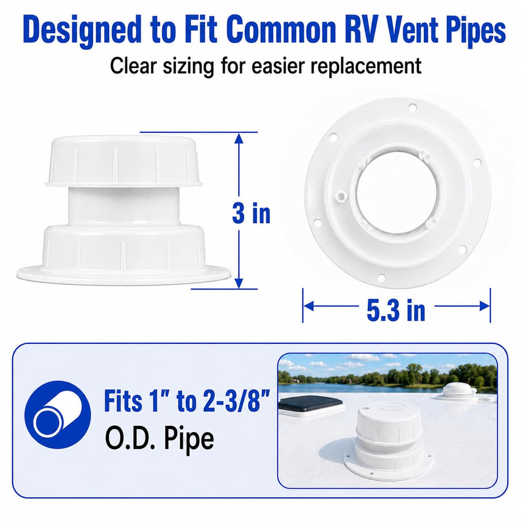 RV Plumbing Vent Caps 1 to 2 3/8" Pipe N5090