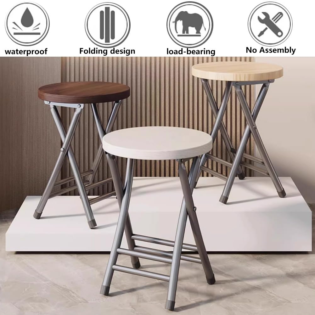 18 Inch Black Folding Stool 330 Lbs Capacity P253