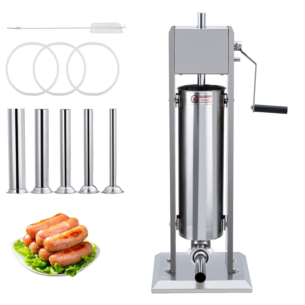 Heavy Duty Stainless Steel 15LBS Manual Sausage Stuffer Machine V1338