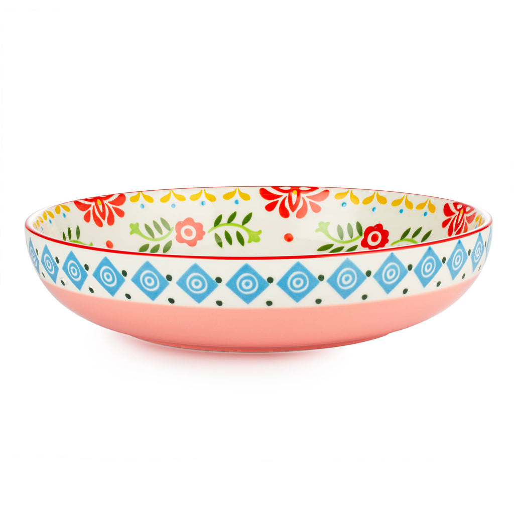 36 OZ Shallow Ceramic Dinner Bowls Set of 4 Z46410