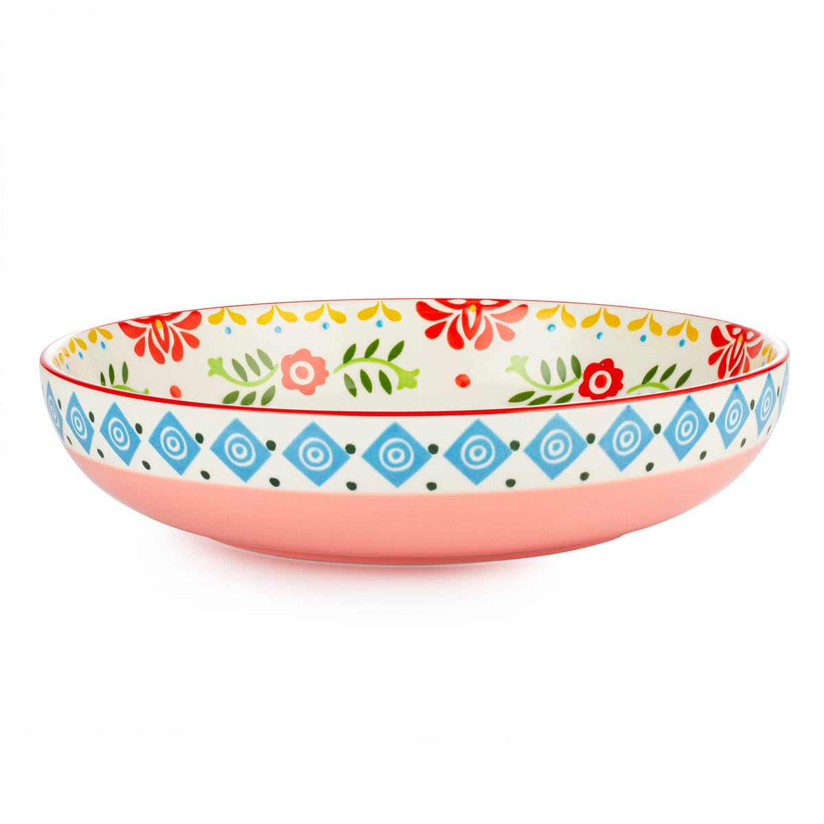 36 OZ Shallow Ceramic Dinner Bowls Set of 4 Z46410