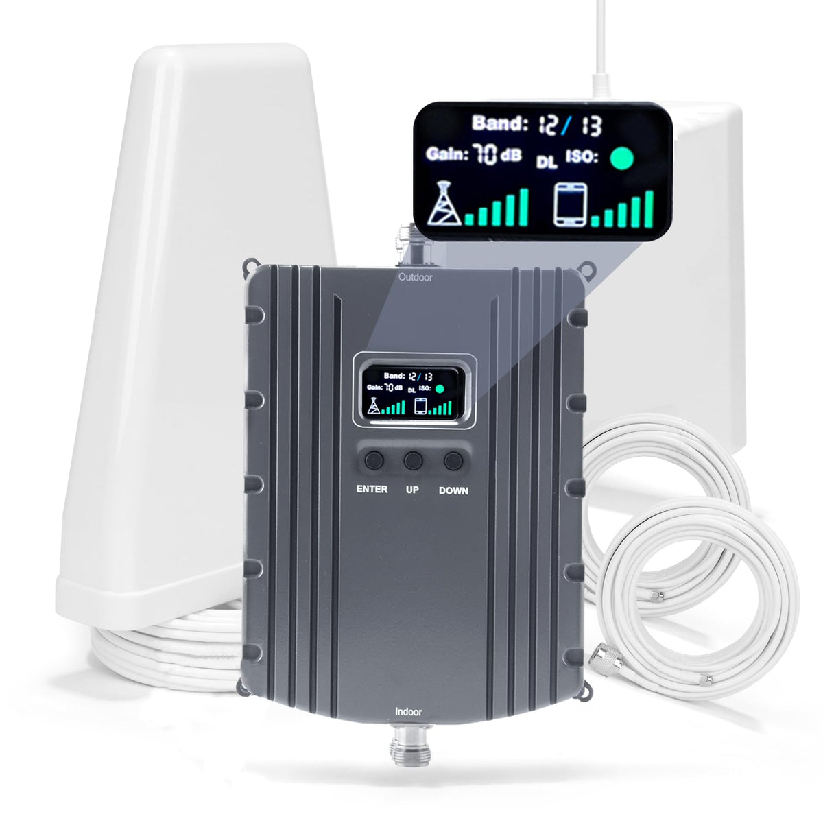 Cell Phone Signal Booster Up to 5500Sq Ft 5G 4G LTE Grey N9533