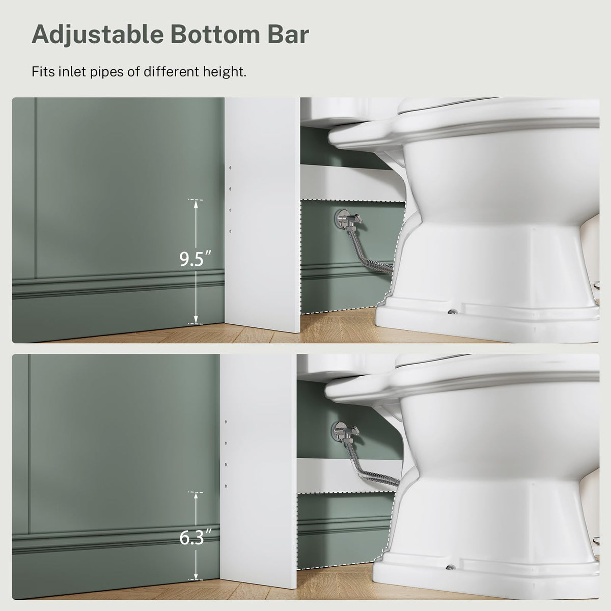 Over The Toilet Storage Cabinet with 4 Open Shelves and Adjustable Shelf, White W9637