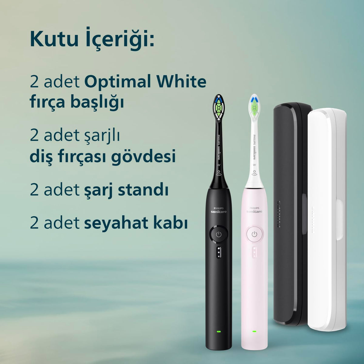 Black & Light Pink 2 Pack Electric Toothbrush G7162