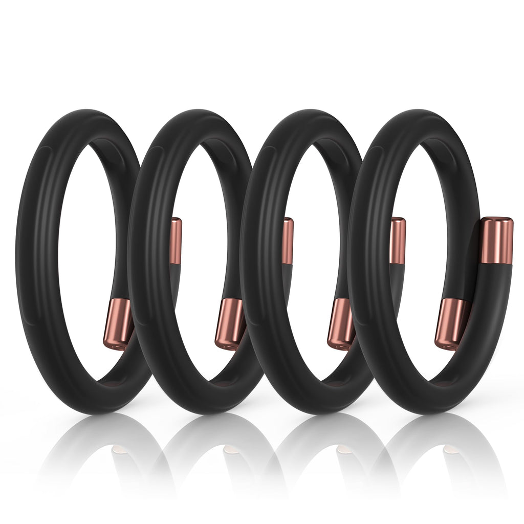 Black 4 Pack Mosquito Repellent Bracelets F795
