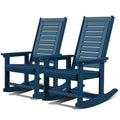 Oversized Outdoor Rocking Chairs Set of 2 Blue J6561