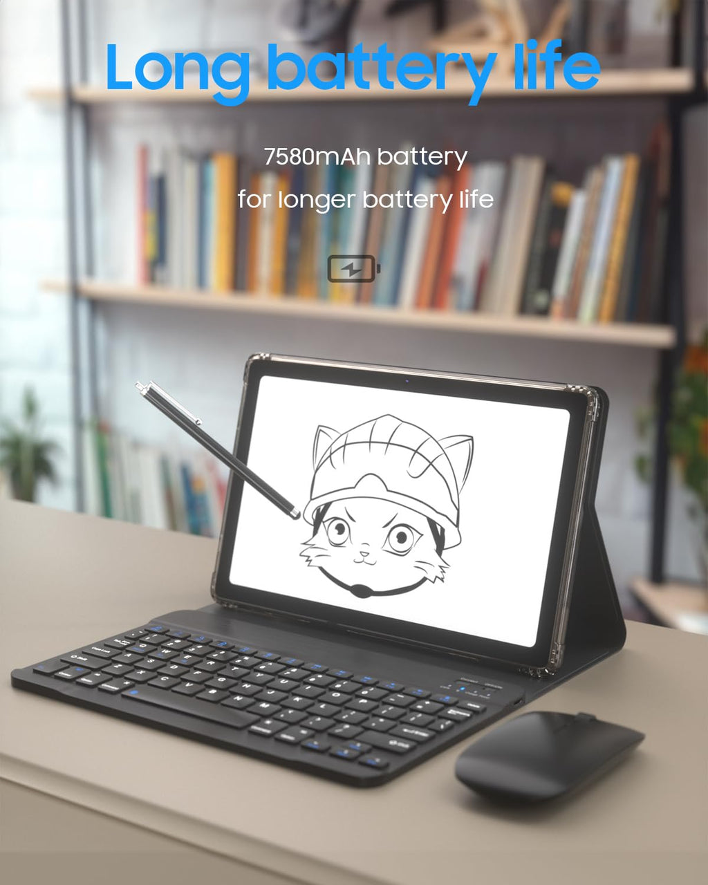 Android 13.0 10.4 Inch 16GB RAM 128GB ROM 2 in 1 Black Tablet S1949