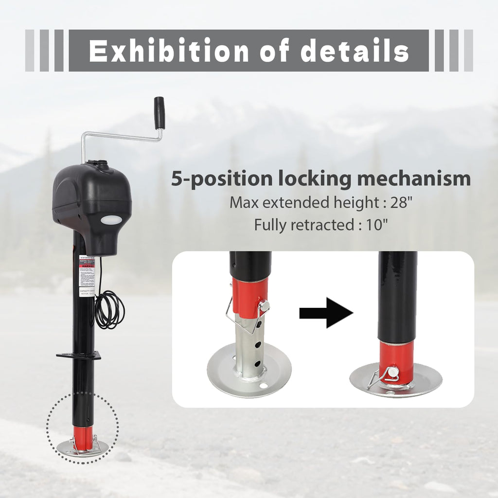 Electric Power Tongue Jack 3500lbs 12V DC I4362