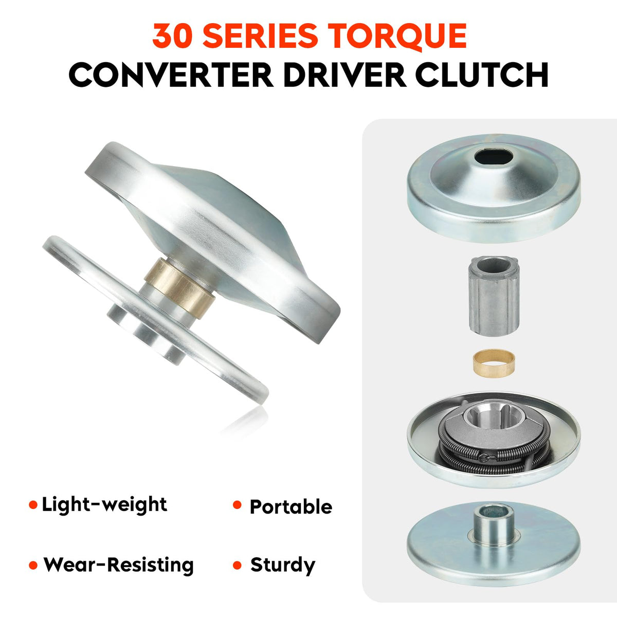 6.5 HP Torque Converter Clutch Driver Pulley 3/4" Bore G13546