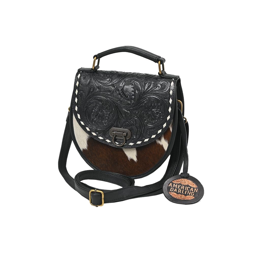 Genuine Leather Hair-On Cowhide Mini Crossbody Q9080