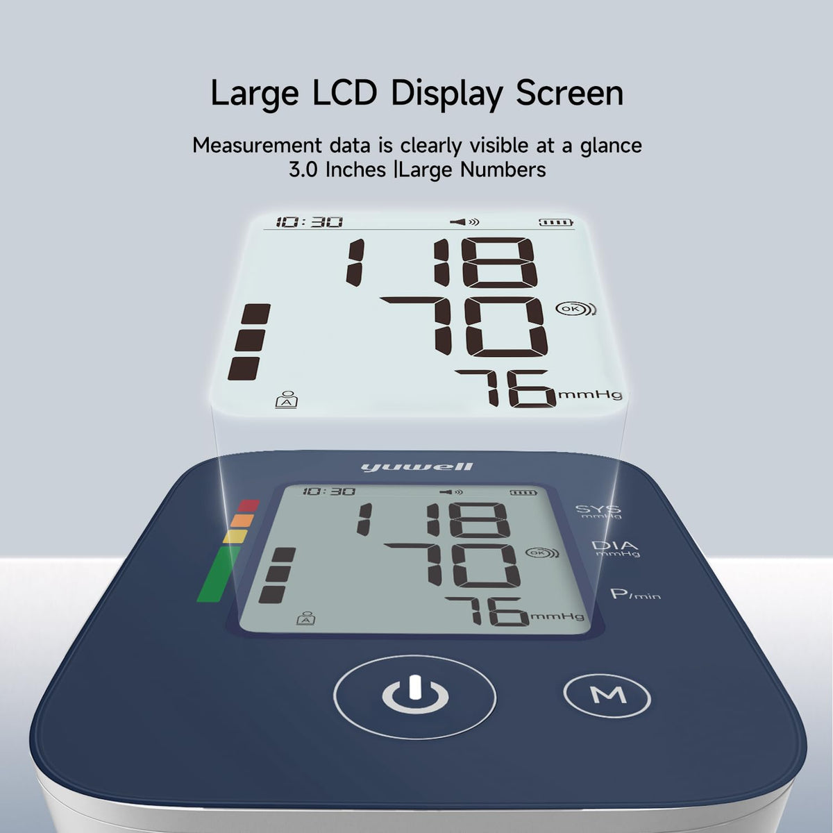 Automatic Upper Arm Blood Pressure Monitor with Adjustable Cuff T697