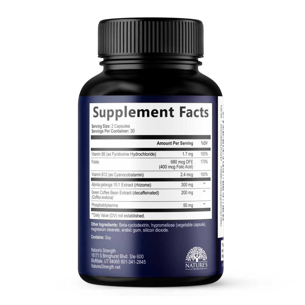 Brain Health Supplement with Bacopa, Phosphatidylserine & DMAE - 60 Capsules I69672