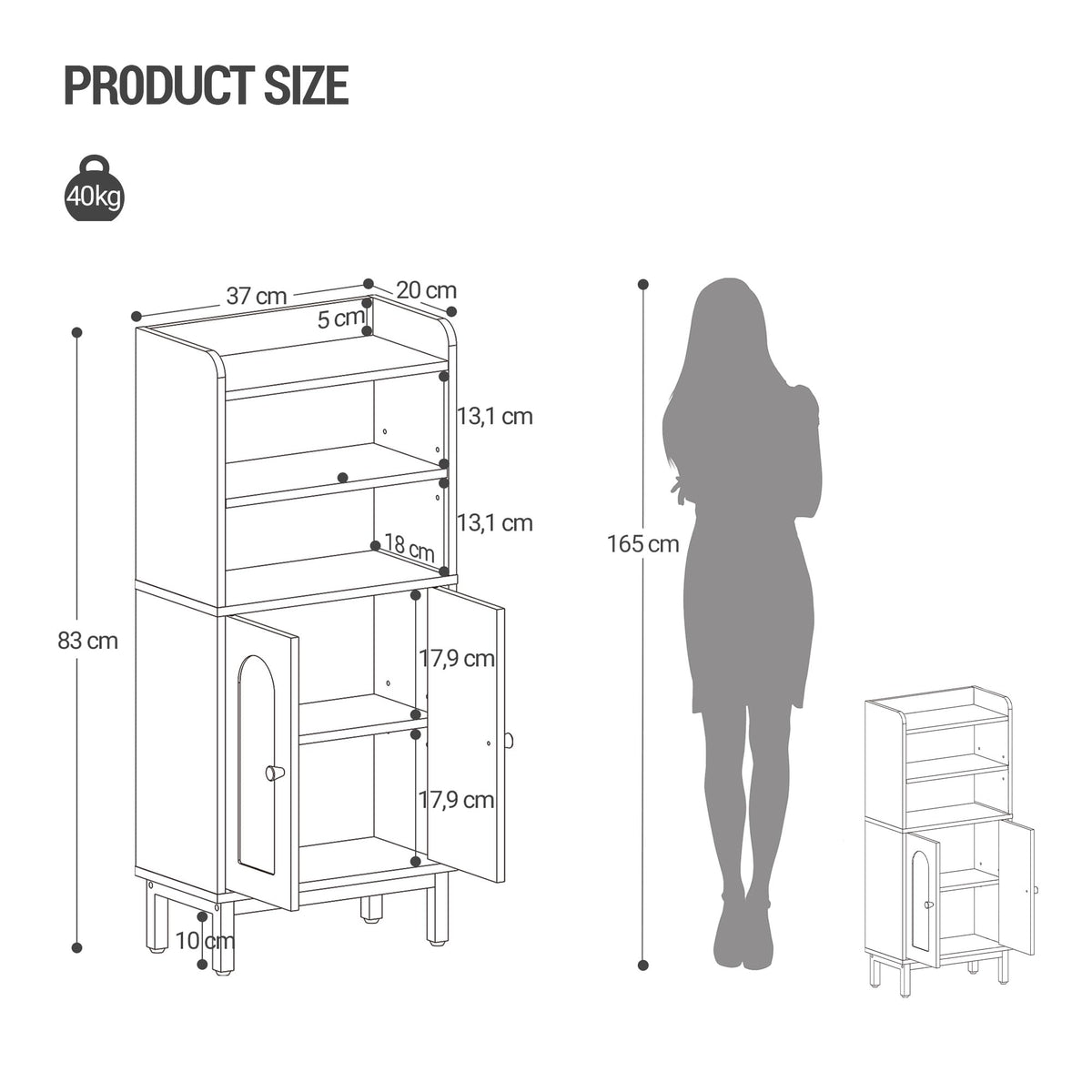 Bathroom Storage Cabinet with 2 Door M899828