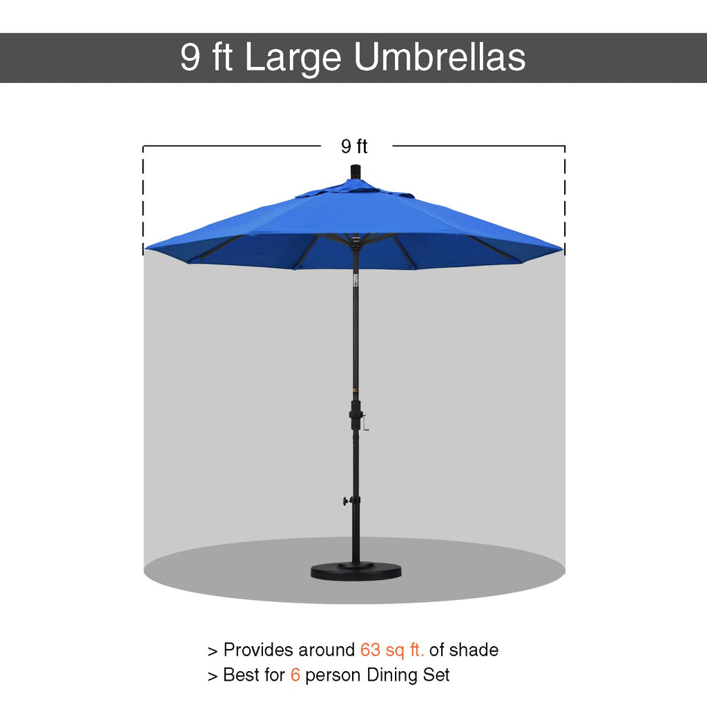 9' Round Aluminum Outdoor Patio Umbrella N143