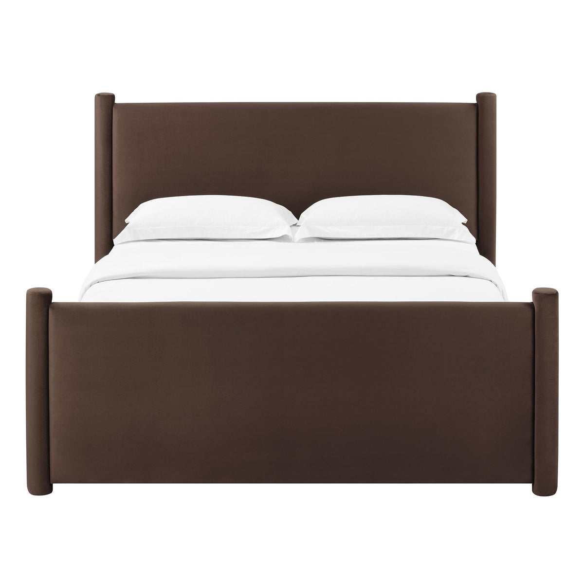 King Size Upholstered Platform Bed Frame with Headboard and Footboard Z5708