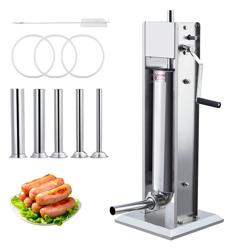 Heavy Duty Stainless Steel 15LBS Manual Sausage Stuffer Machine V1338