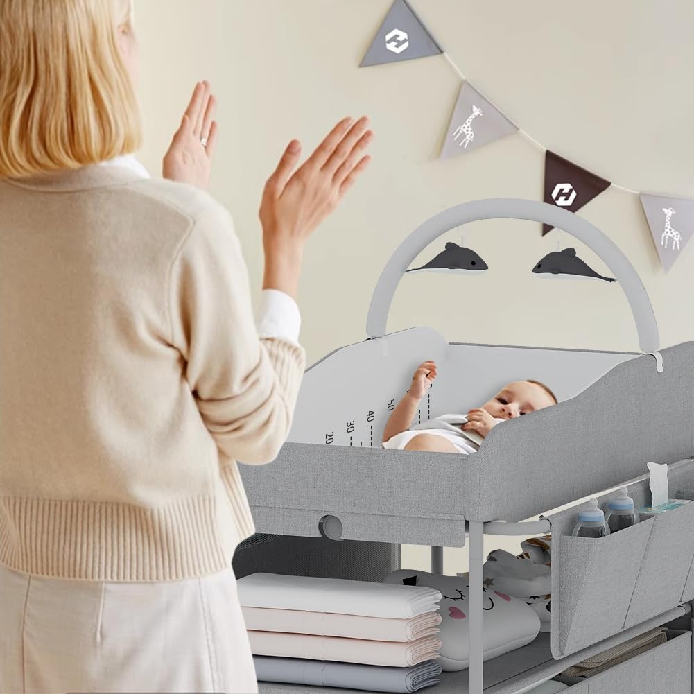Portable Baby Changing Table with Storage Drawers O84114