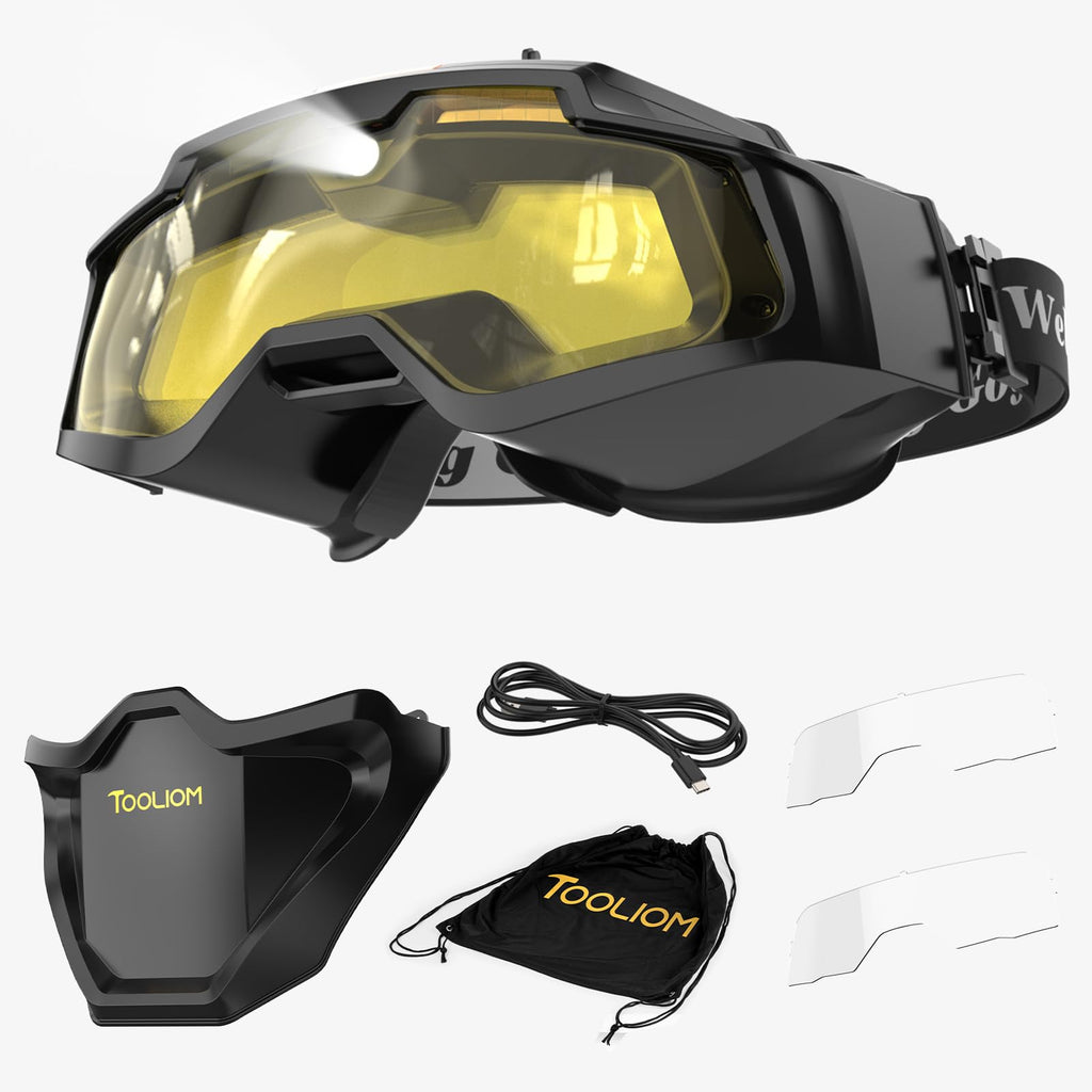 Auto-Darkening Welding Goggles with LED Light A45745