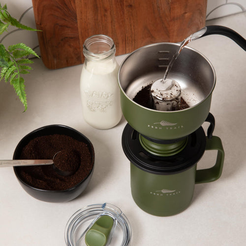 12 oz Insulated Mug with Lid and Reusable Coffee Filter H817289