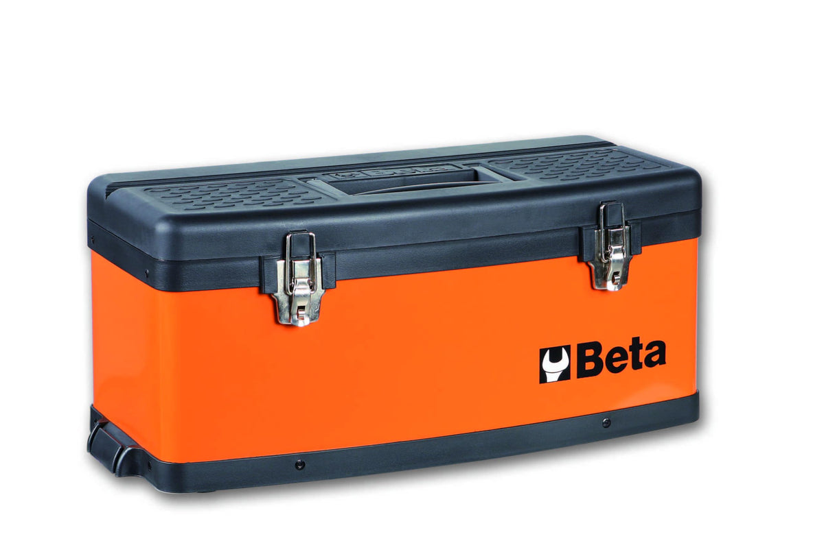 Orange Two-Module Rolling Metal Tool Chest P27322