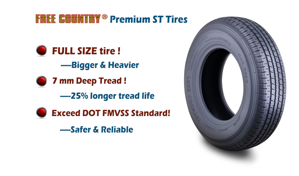 ST205/75R15 Trailer Tires Set of 4 Y29335