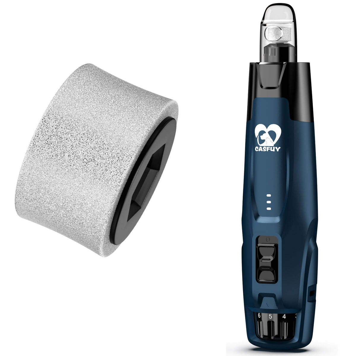Dog Nail Grinder & Replacement Grinding Head Bundle Q95543