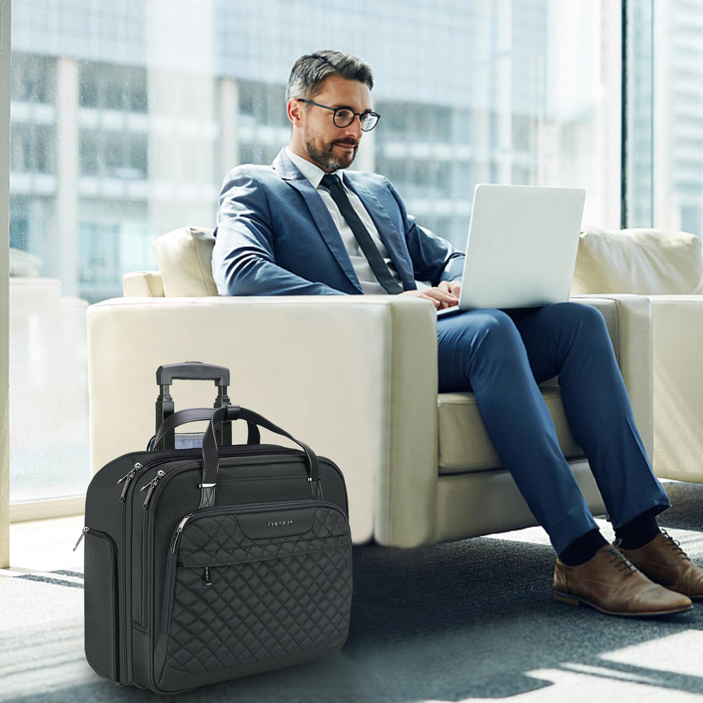 Rolling Laptop Bag 15.6 Inch Black H23244