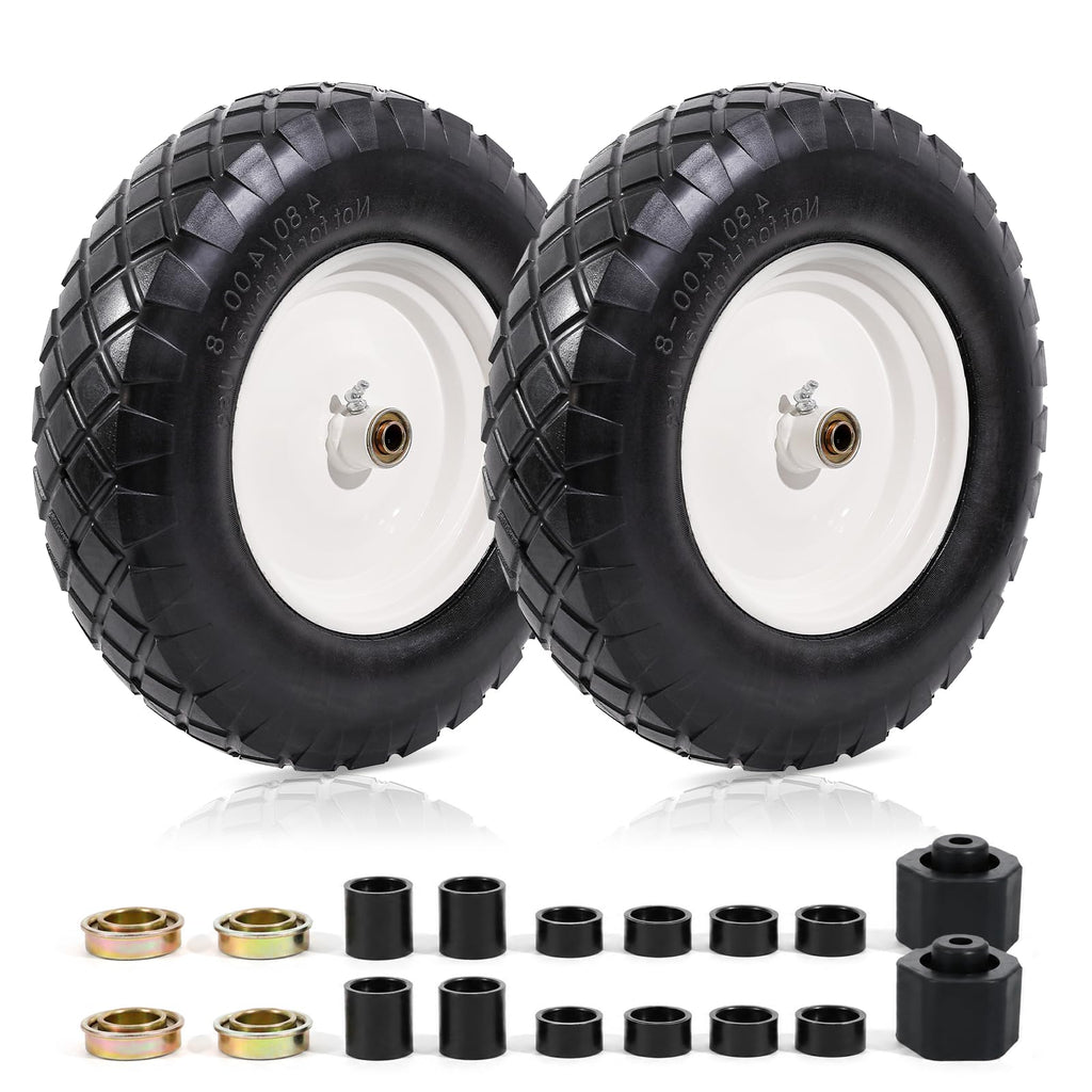 4.80/4.00-8" Flat Free Wheelbarrow Tire and Wheel O174964