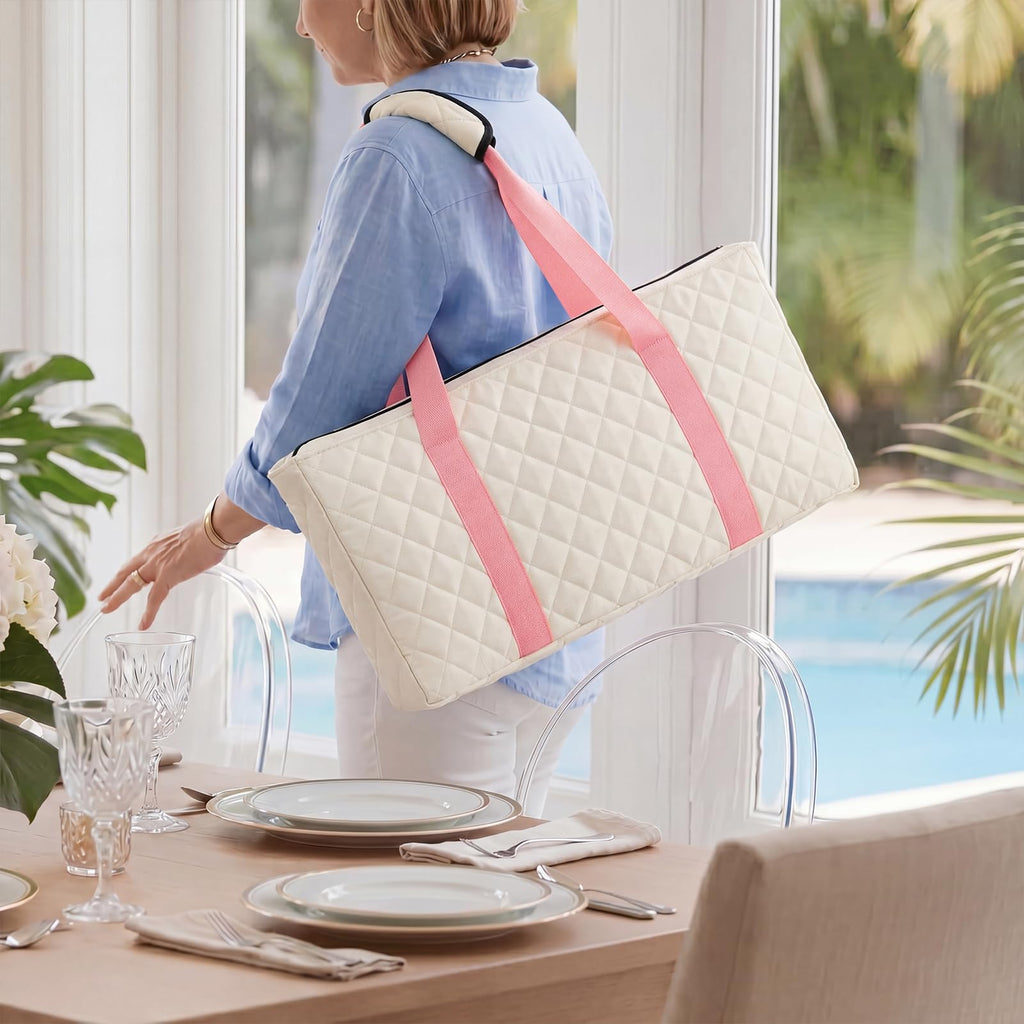 166 Pink Mahjong Set with Bag and 4 Racks H89465