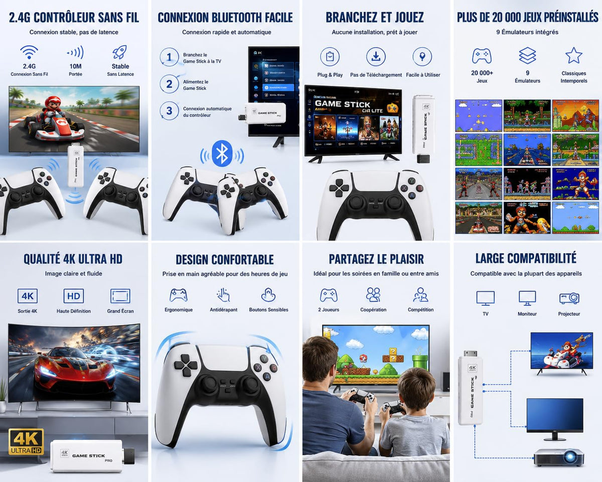 Retro Gaming Console 4K HDMI with 20,000+ Built-in Classic Video Games G650