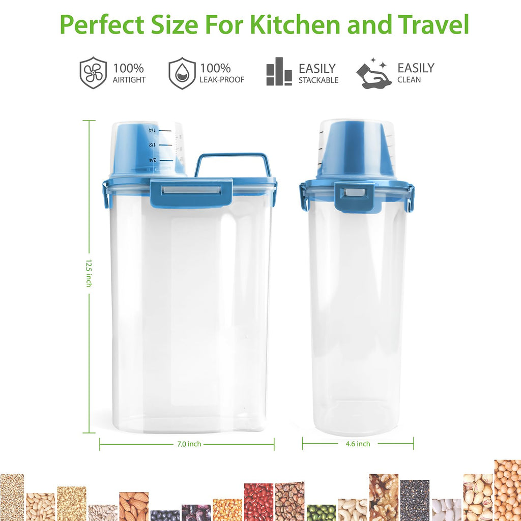 Airtight Rice Storage Container with Measuring Cup F977