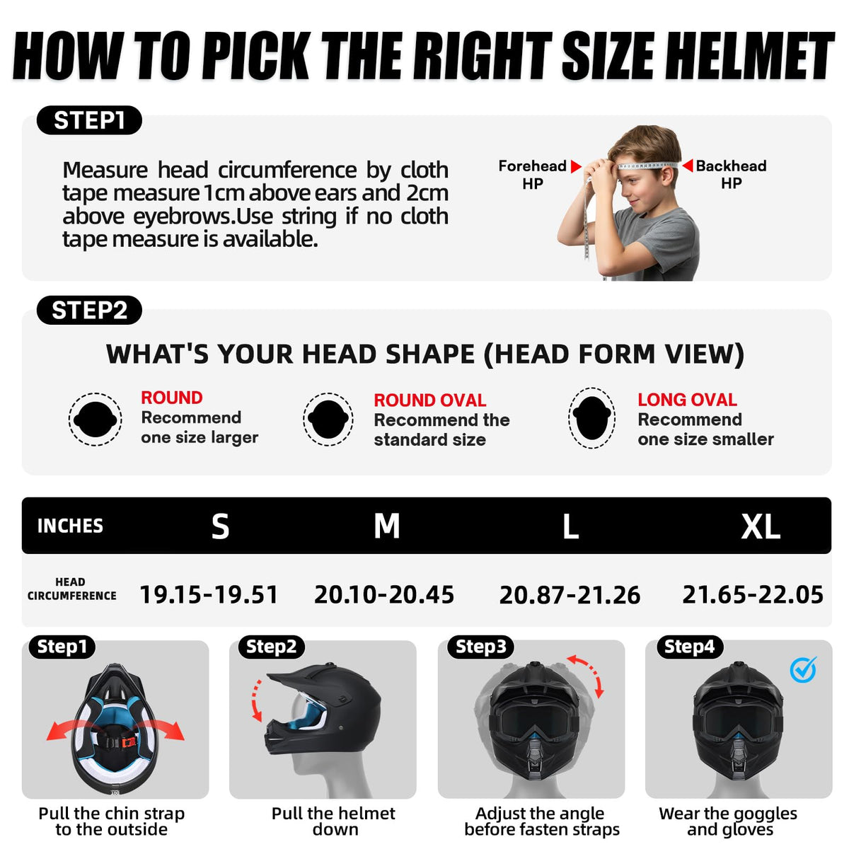 Youth Kids DOT Approved Full Face Motocross Helmet B286362