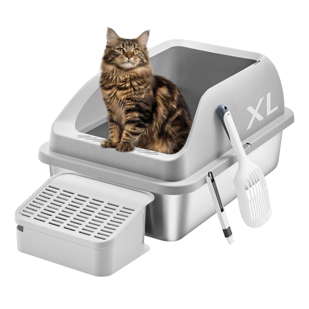 Stainless Steel Cat Litter Box W457