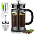French Press Coffee Maker 34oz with 4 Filters Borosilicate Glass Y6003