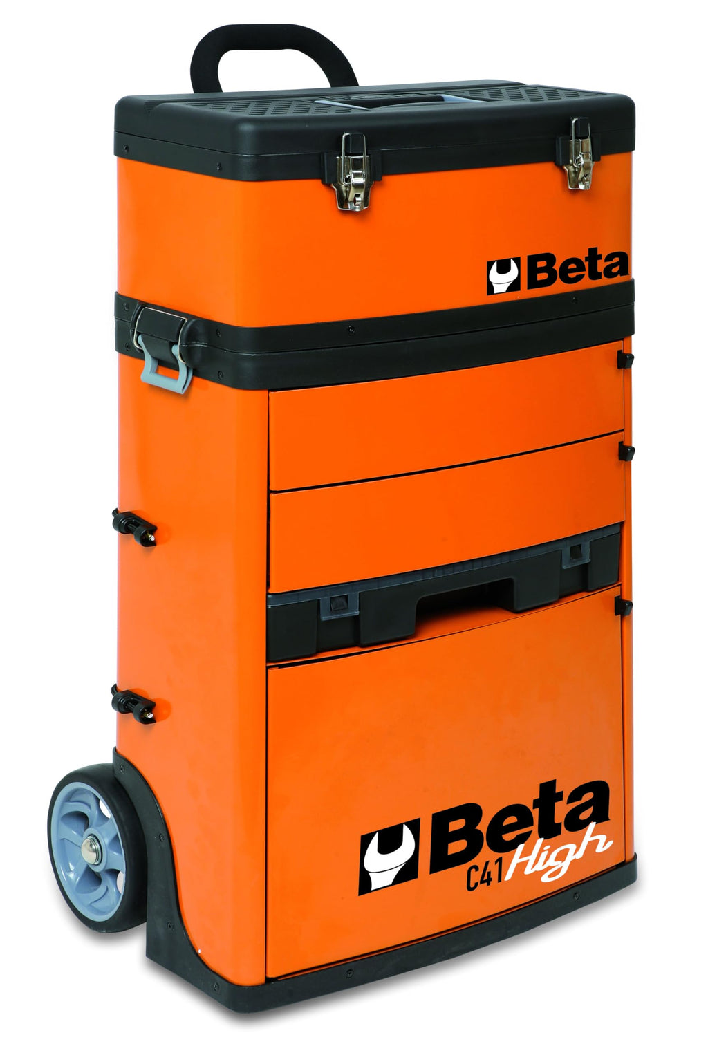 Orange Two-Module Rolling Metal Tool Chest P27322