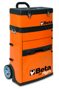 Orange Two-Module Rolling Metal Tool Chest P27322
