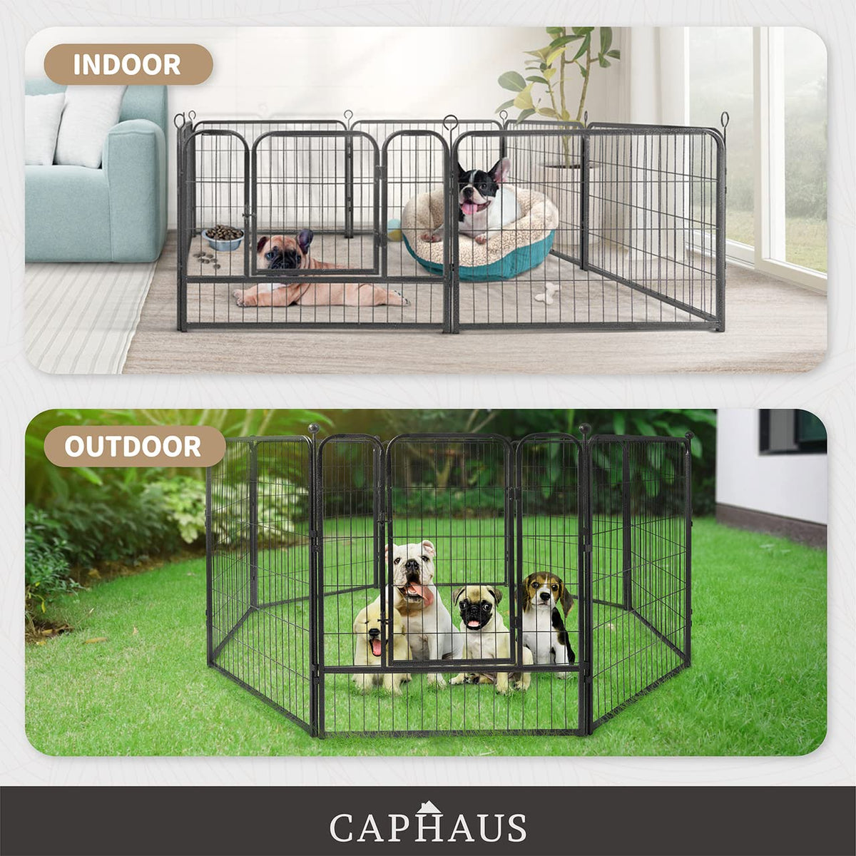 32 Inch Metal Foldable Pet Playpen with Door Z544