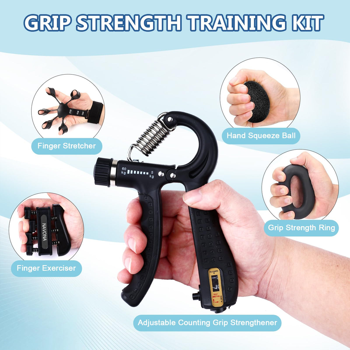 5/10 PCS Grip Strength Trainer Kit V247